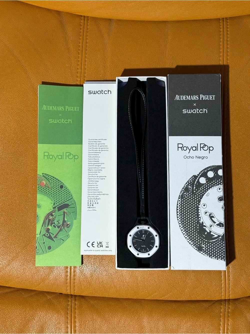 Audemars Piguet x Swatch Royal Pop Ocho Negro Black and White Watch